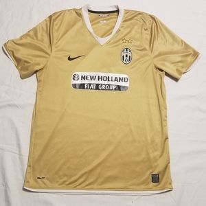 Gold Juventus FC Nike Soccer Jersey 2008-10